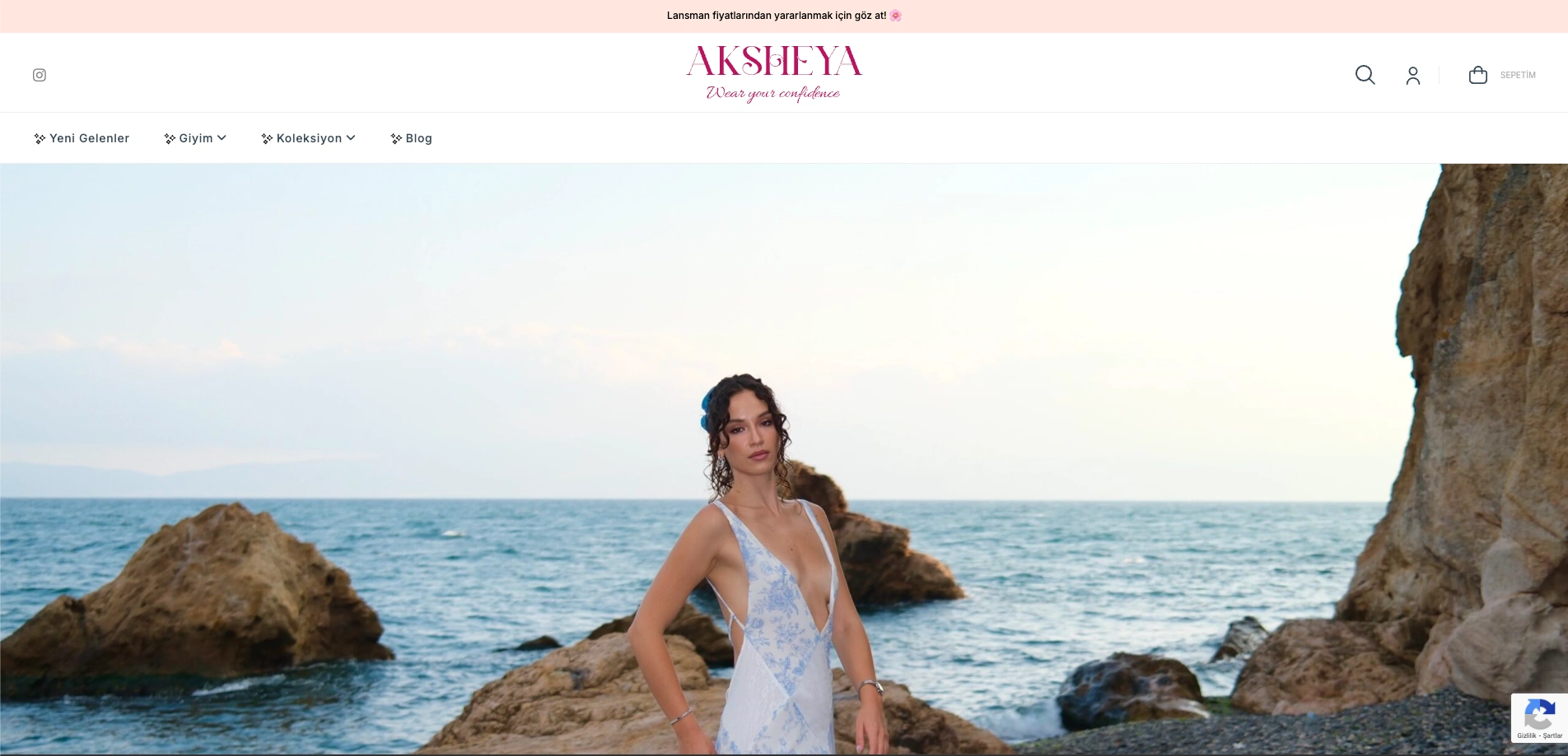 Aksheya sitesinin ana sayfası