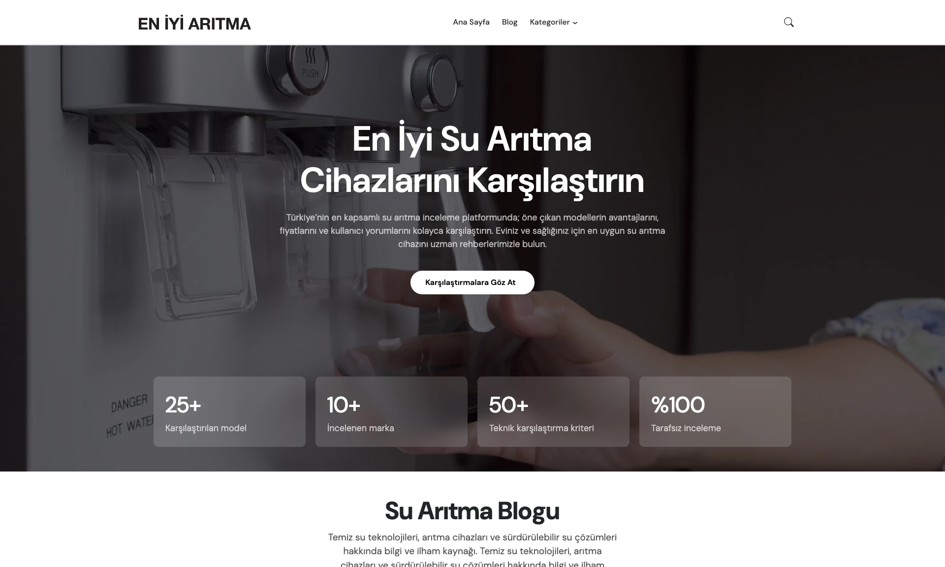 En İyi Arıtma sitesinin ana sayfası