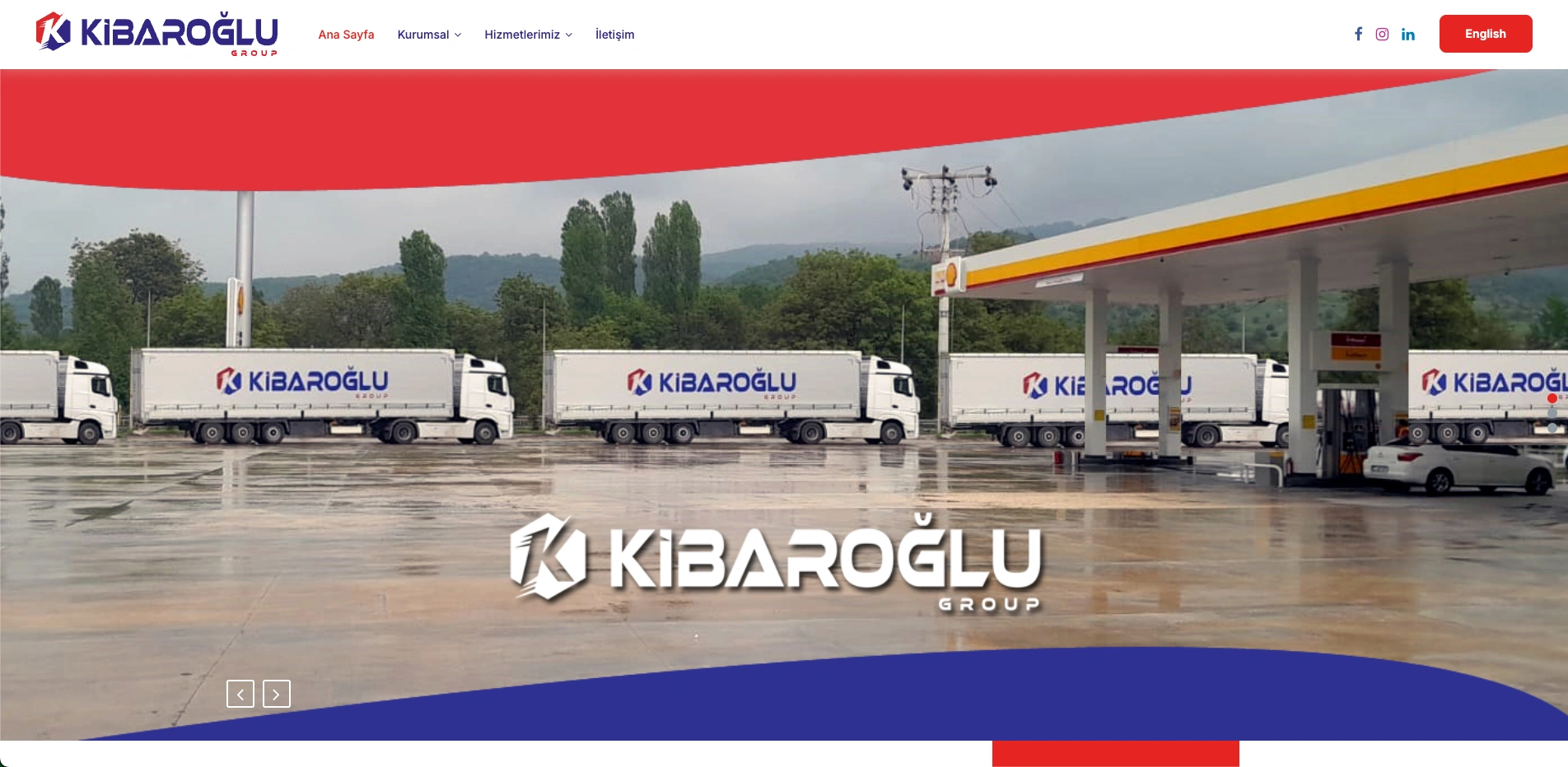 Kibaroğlu Grup sitesinin ana sayfası