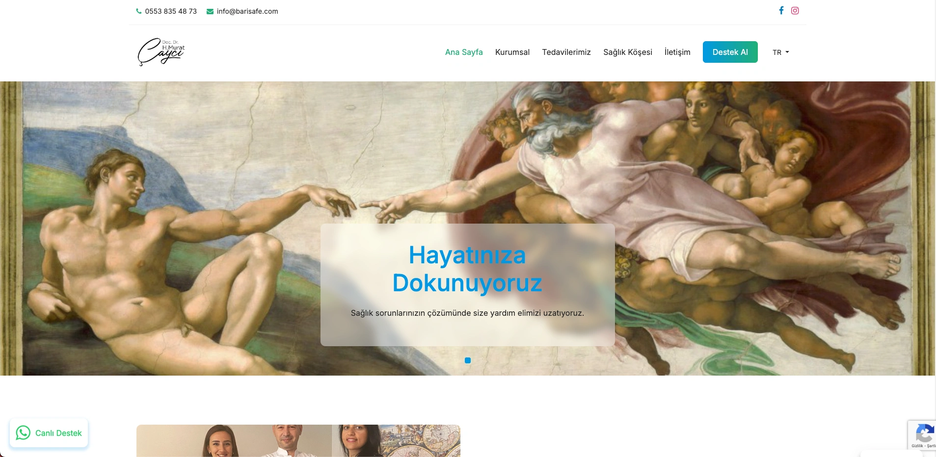 Prof. Dr. Murat Çaycı sitesinin ana sayfası