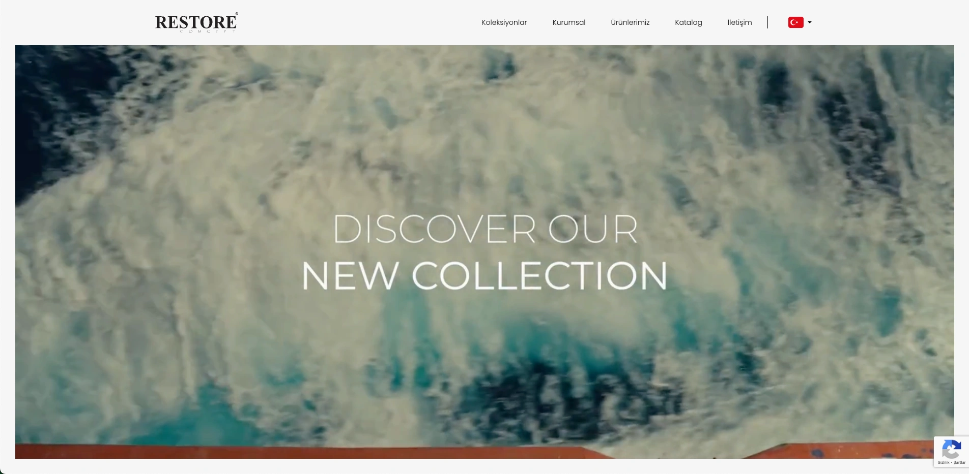 Restore Concept sitesinin ana sayfası