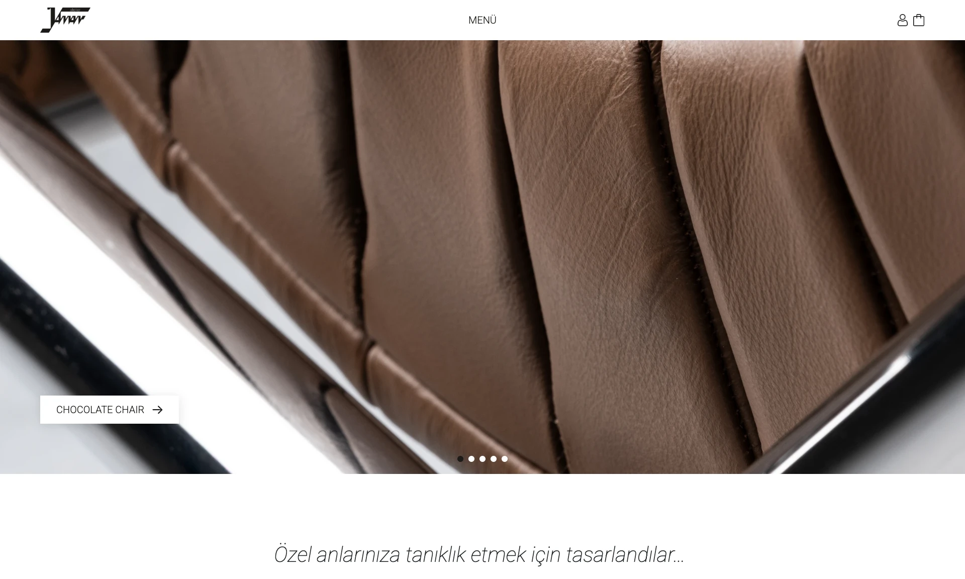 Yaman Atelier sitesinin ana sayfası